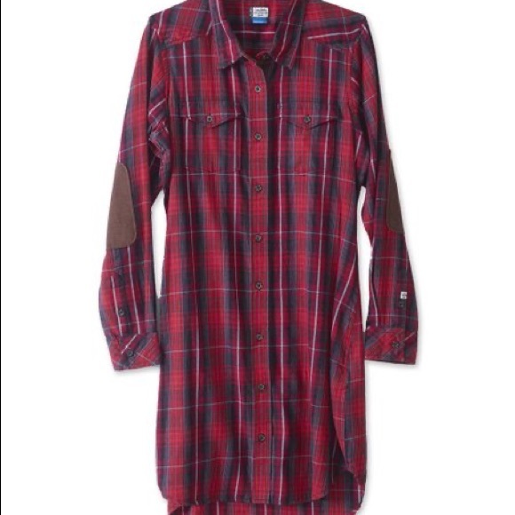 Red Plaid Jurnee shirt dress - Picture 2 of 2
